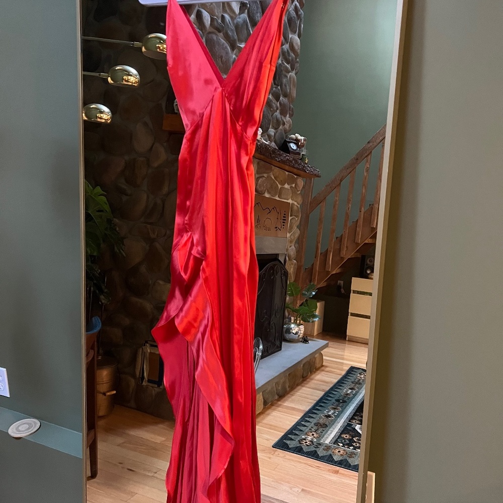 Red reformation dress